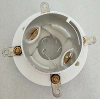 Tube Socket 4 pin for 845 211 805 metal and ceramic silver plated heavy duty
